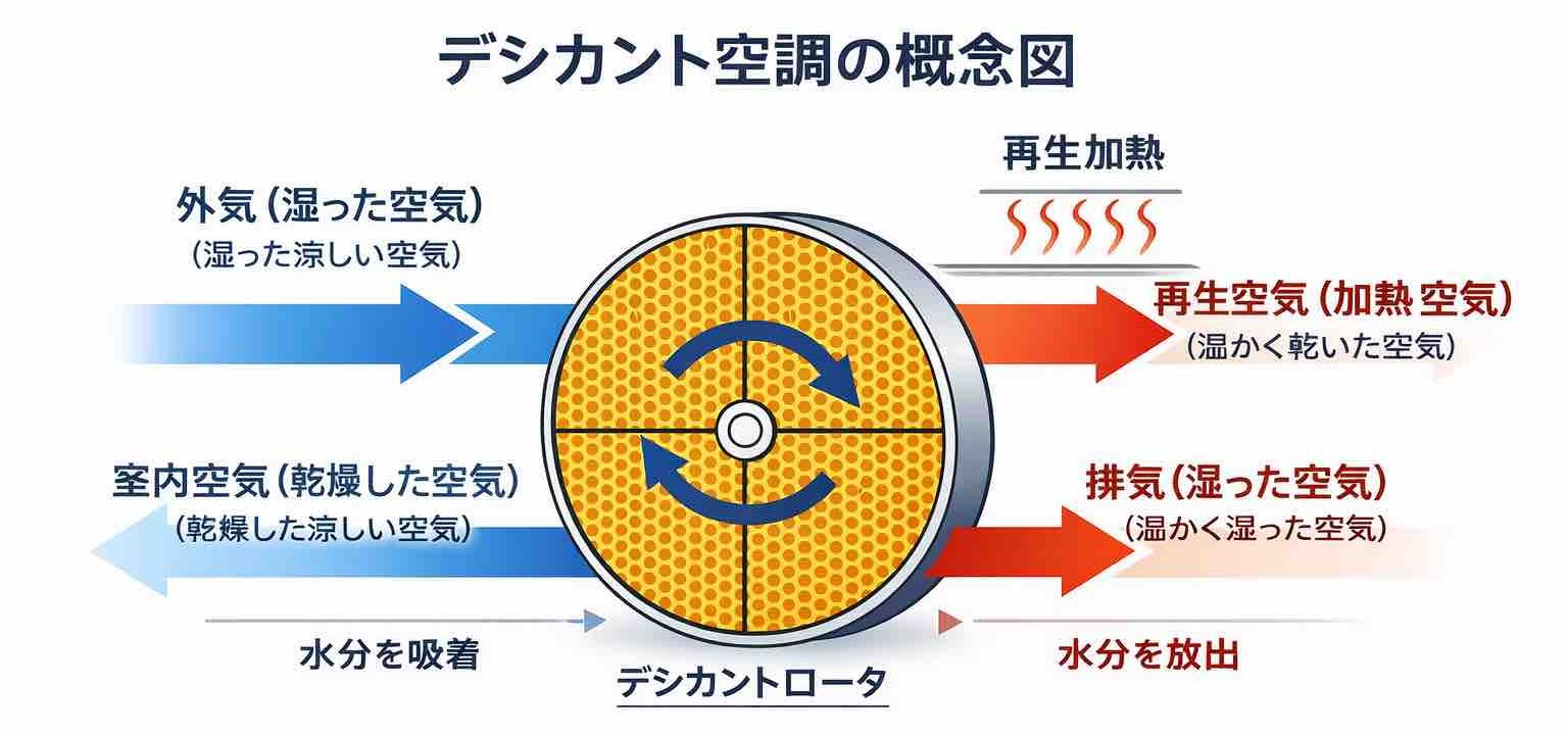 デシカント空調の仕組み